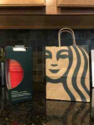NEW Starbucks 2019 Winter Holiday Christmas Reusable Hot Cups 6 Pack Lids Reds - Sold on eBay Nov, 19th 2019 for $24.98