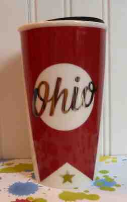 NEW 2016 STARBUCKS OHIO STATE CERAMIC TRAVEL TUMBLER MINT! TAGS - Sold on eBay Nov, 19th 2019 for $29.99