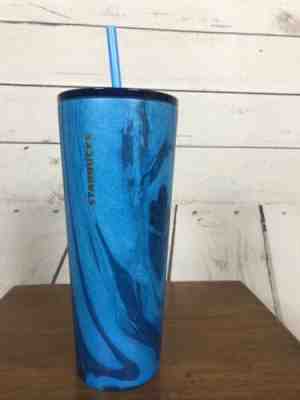 Starbucks Blue Marble Stainless Steel Tumbler 24oz Cup NEW - Sold on eBay Nov, 18th 2019 for $35.00
