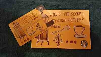 16 Year Old STARBUCKS 2003 Coffee Press Gift Card No PEELING Solid Nr MINT - Sold on eBay Nov, 18th 2019 for $19.55