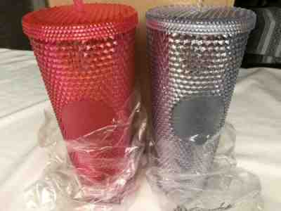 Starbucks Studded 24oz Tumbler Platinum + Hot Pink 2019 set - Sold on eBay Nov, 18th 2019 for $51.00