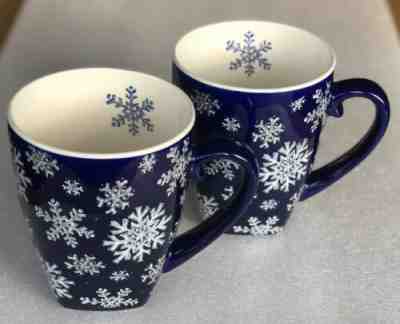 Starbucks Barista Snowflakes Blue 2001 Coffee Mug Tea Cup Large 16 Ounce Holiday - Sold on eBay Nov, 18th 2019 for $29.95