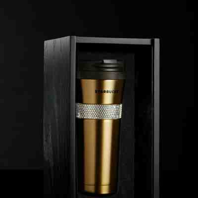 Starbucks Gold Swarovski 16oz 30th Anniversary Stainless Tumbler Wooden Box  NWT - Sold on eBay Nov, 18th 2019 for $225.00