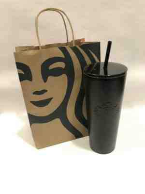 NEW “RARE 2019 LIMITED EDITION” Starbucks Matte Black Tumbler Cold Cup 24oz - Sold on eBay Nov, 18th 2019 for $34.00