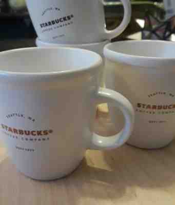 Set 4 Starbucks White Rose Gold Lettering Coffee Espresso Demi Mug Cup 3 oz 2016 - Sold on eBay Nov, 18th 2019 for $24.00