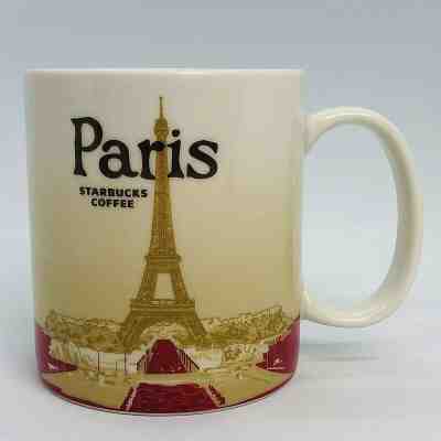 Starbucks Global Icon Collection Paris Eiffel Tower 16 oz Coffee Mug 2012 - Sold on eBay Nov, 18th 2019 for $19.95