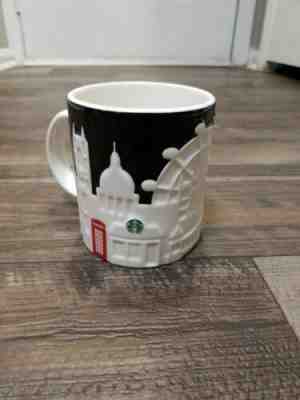 Starbucks London Relief Collector Black & White Embossed Coffee Mug Cup 2011 - Sold on eBay Nov, 18th 2019 for $30.00