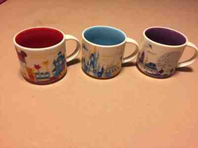 3 Disney Parks Starbucks Cups Epcot, Magic Kingdom & Disney Hollywood Studio - Sold on eBay Nov, 18th 2019 for $50.00