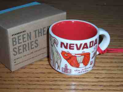Starbucks BEEN THERE series - Demi Holiday Ornament Mug - mini mug, NEVADA - Sold on eBay Nov, 18th 2019 for $15.00