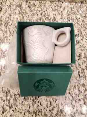 LOT 2 NEW Starbucks 2016 Coffee Mug 12oz Embossed Mermaid Siren Tail Anniversary - Sold on eBay Nov, 18th 2019 for $25.00