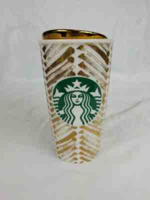 Starbucks Ceramic Gold Chevron Siren Tumbler New Old Stock! FACTORY Condition! - Sold on eBay Nov, 18th 2019 for $27.99