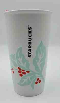2018 Starbucks Seasonal Holiday Ceramic Cofffe Cup Tumbler Holly Berries 12 Oz - Sold on eBay Nov, 18th 2019 for $23.00