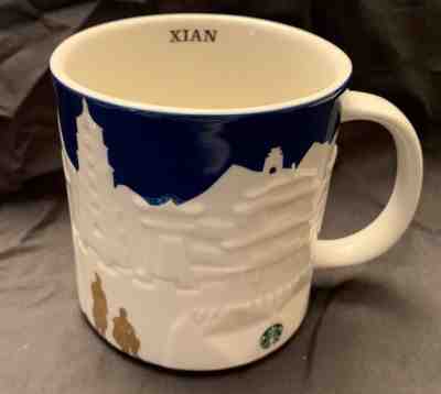 NIB Starbucks Xian China Skyline City Relief Mug w/ SKU RARE - Sold on eBay Nov, 18th 2019 for $20.00