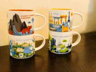 2017 Starbucks Disney World -  You Are Here Coffee Mugs Cup 14 Oz - Sold on eBay Nov, 18th 2019 for $45.00