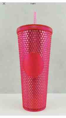 NEW Starbucks 2019 Holiday 24oz Bling Iridescent Hot PINK Studded Cup Tumbler! - Sold on eBay Nov, 18th 2019 for $22.00