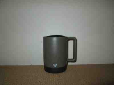 New STARBUCKS Charcoal Matte Ceramic 14 oz Mug Coffee Cup w/ Lid & Rubber Bottom - Sold on eBay Nov, 18th 2019 for $29.89