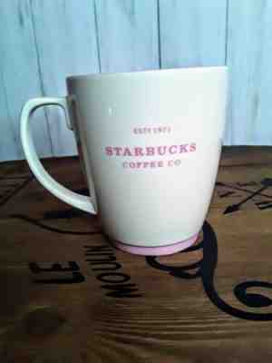 Starbucks Coffee Tea Mug Pink And White 18 0z - Sold on eBay Nov, 18th 2019 for $20.00