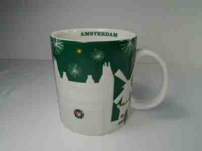 Starbucks Amsterdam Christmas Relief Green Mug 18 oz. 2015. City Icon. - Sold on eBay Nov, 18th 2019 for $57.00