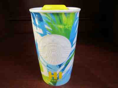 Starbucks Hawaii HI ~ Hawaiian Blue Palms Ceramic Travel Tumbler Mug NEW ~ 2016 - Sold on eBay Nov, 18th 2019 for $44.95