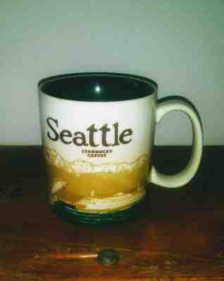 Original Starbucks Coffee  Mug Cup City Collector Series SEATTLE 2009 16 oz  - Sold on eBay Nov, 18th 2019 for $21.00