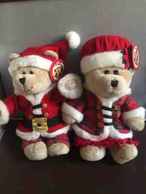 2009 Starbucks Christmas Holiday Bearista Bear Red Santa Boy & Girl Set -No Card - Sold on eBay Nov, 18th 2019 for $99.99