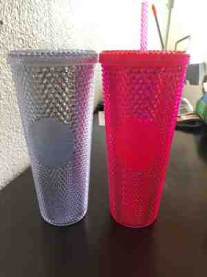 STARBUCKS 2019 Neon Pink + Silver Cold Cup Tumbler HOLIDAY BUNDLE FREE SHIPPING - Sold on eBay Nov, 18th 2019 for $67.99