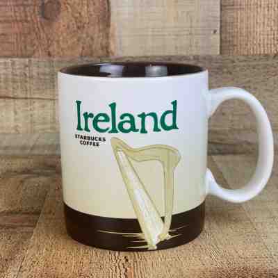 Starbucks Coffee Company Ireland Eire Harp 16oz Mug Cup Brown Inside - Sold on eBay Nov, 18th 2019 for $34.99