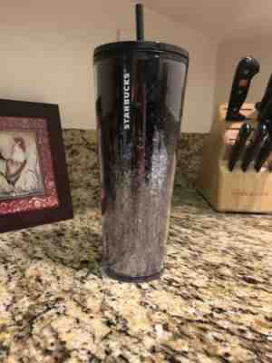 NEW Winter Holiday Starbucks 2019 Venti Black Glitter Cold Cup Tumbler 24 oz - Sold on eBay Nov, 18th 2019 for $25.00