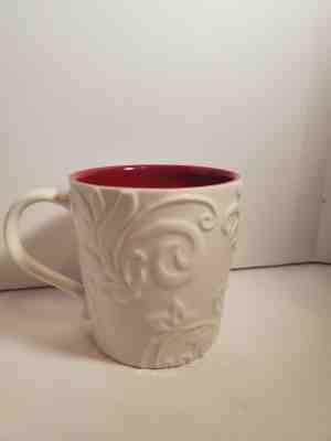 RARE-STARBUCKS 2008 Christmas Coffee Mug White with embossed deer  Bone China - Sold on eBay Nov, 18th 2019 for $18.00