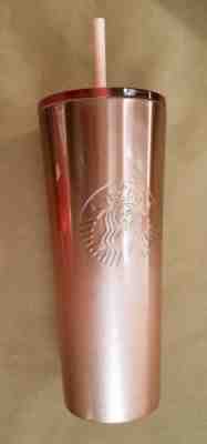 Starbucks 2019 Glitter Rose Gold Holiday Cold Cup Stainless Steel Tumbler NEW - Sold on eBay Nov, 17th 2019 for $43.99
