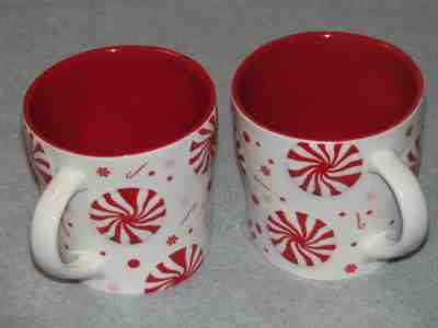 Lot StarBucks 2007 Holiday Pepperment Candy Cane Coffee Mugs Tea Cup 16oz USA EC - Sold on eBay Nov, 17th 2019 for $34.95