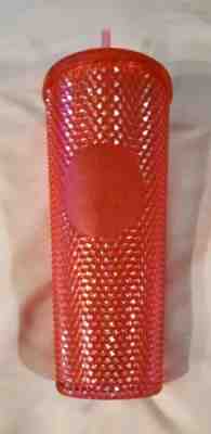 24oz Starbucks Winter Holiday Bling Neon Pink Tumbler Limited 2019 - Sold on eBay Nov, 17th 2019 for $29.95