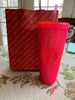 Starbucks Neon Pink Winter Tumbler 2019 SUPER LIMITED - Sold on eBay Nov, 17th 2019 for $34.00