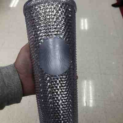 Starbucks 2019 BLING PLATINUM Studded Tumbler Venti 24oz Holiday ON HAND! - Sold on eBay Nov, 17th 2019 for $55.45