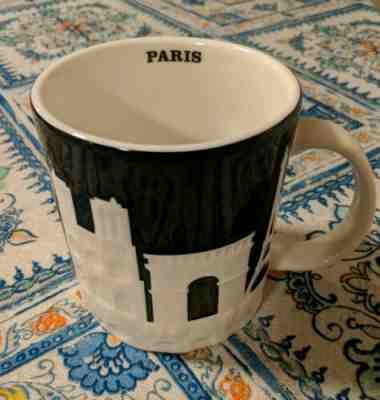Starbucks City Mug, PARIS, Relief Collection, Black-White - Sold on eBay Nov, 17th 2019 for $28.00