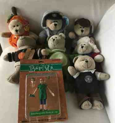 Lot Of Starbucks Bearista Bears & Accoutrements Barista Action Figure - Sold on eBay Nov, 17th 2019 for $20.60