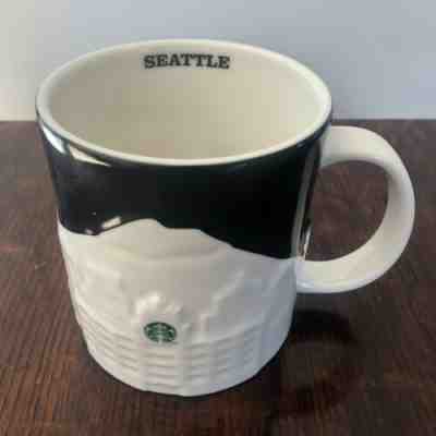 Starbucks Collector Series Seattle Space Needle Black White Mug Cup 2012 16 oz - Sold on eBay Nov, 17th 2019 for $16.88