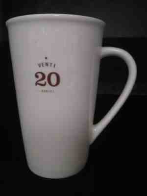 Starbucks 2010 Venti 20 Oz. White Tall Ceramic Coffee Latte Cup Mug - Sold on eBay Nov, 17th 2019 for $15.99