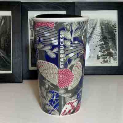 STARBUCKS COFFEE 2019 Butterfly Floral Travel Mug 12oz Ceramic Traveler wLid NWT - Sold on eBay Nov, 17th 2019 for $21.21