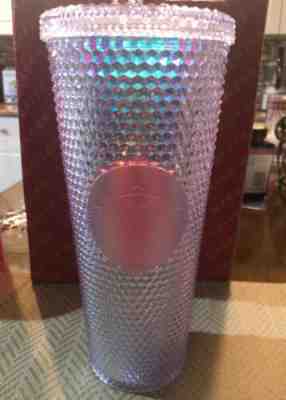 Starbucks 2018 Rainbow Iridescent Studded Hologram Tumbler Holiday Cup 24 Oz-NEW - Sold on eBay Nov, 17th 2019 for $124.00