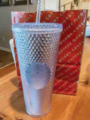 starbucks 2019 Holiday iridescent bling platinum 24oz cup - Sold on eBay Nov, 17th 2019 for $36.88