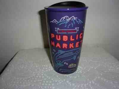 Starbucks Pike  Place Public Market Double Wall Traveler Ceramic Tumbler 12 oz  - Sold on eBay Nov, 17th 2019 for $20.00