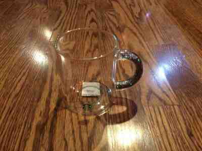 Starbucks Glitter Handle Glass Mug 2019 Holiday Cup 12 oz New Condition  - Sold on eBay Nov, 17th 2019 for $37.99