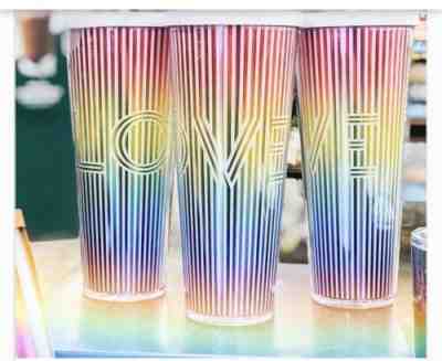 Starbucks 24 Oz Venti Cold Cup 2019 Pride Design Love Rainbow - Sold on eBay Nov, 17th 2019 for $16.00