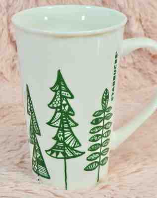 Starbucks Tall Coffee Mug Cup Green Christmas Tree 2015 Holiday 17.8 oz - Sold on eBay Nov, 17th 2019 for $17.40