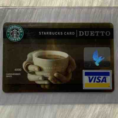 Mega Rare STARBUCKS Duetto BLANK Visa Credit Card 2003 Discontinued VHTF