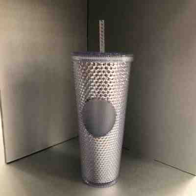 NEW Winter Holiday Starbucks 2019 Venti Bling Platinum Studded Cold Cup Tumbler - Sold on eBay Nov, 17th 2019 for $33.95
