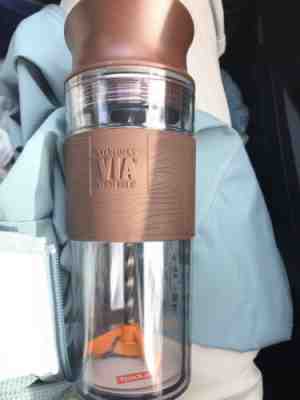 STARBUCKS VIA READY BREW 16 oz MIXER BROWN SWIRL COFFEE TUMBLER CUP NEW - Sold on eBay Nov, 17th 2019 for $25.00