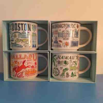 4 Starbucks NWT Been There Mugs Boston Hawaii Dallas AND Washington DC Original! - Sold on eBay Nov, 17th 2019 for $89.00