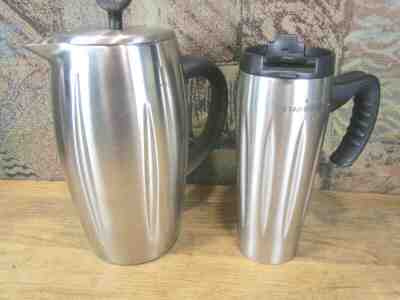 Starbucks Barista Stainless Steel Thermal Coffee Press 32 oz French Press + Mug - Sold on eBay Nov, 17th 2019 for $29.95